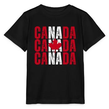 Flagge von Kanada, Kanadischer Stolz - Stanley/Stella Kinder T-Shirt MINI CREATOR  - Schwarz - Vorne - Mikhail (115cm)