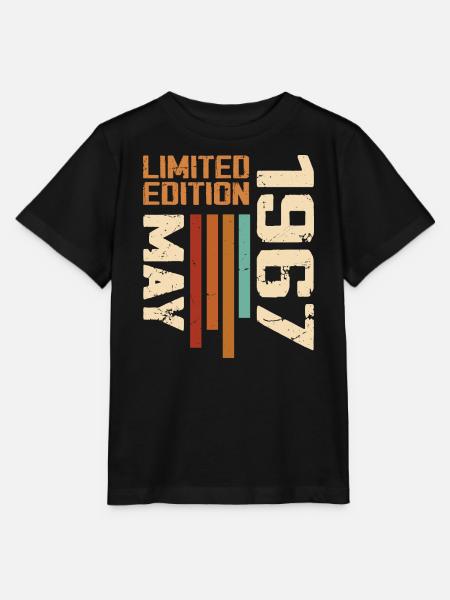 Mai 1967 Jahrgang Geboren im Mai 1967 Geburtstag - Stanley/Stella Kinder T-Shirt MINI CREATOR - Schwarz