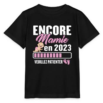 Encore Mamie En 2023 Cadeau Future Grand-mère - T-shirt bio MINI CREATOR Stanley/Stella Enfant - noir - Devant - Mikhail (115cm)