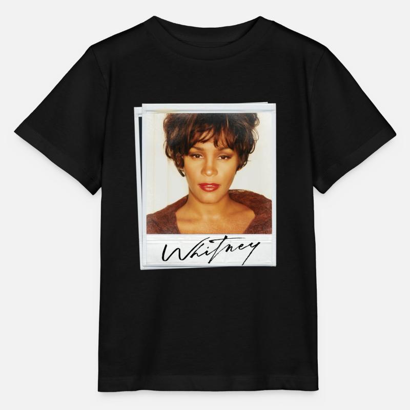 Whitney Houston Retro bilde og signatur - Stanley/Stella MINI CREATOR T-skjorte for barn - svart