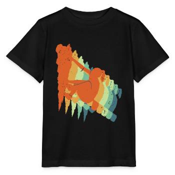 Escalade rétro - Cadeau cool pour les grimpeuses - T-shirt bio MINI CREATOR Stanley/Stella Enfant - noir - Devant - Mikhail (115cm)