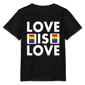 Love is love - T-shirt bio MINI CREATOR Stanley/Stella Enfant - noir - Devant - Mikhail (115cm)