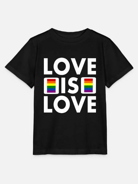 Love is love - Stanley/Stella Kinder T-Shirt MINI CREATOR - Schwarz