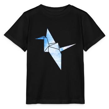 Kranich Origami - Stanley/Stella Kinder T-Shirt MINI CREATOR  - Schwarz - Vorne - Mikhail (115cm)