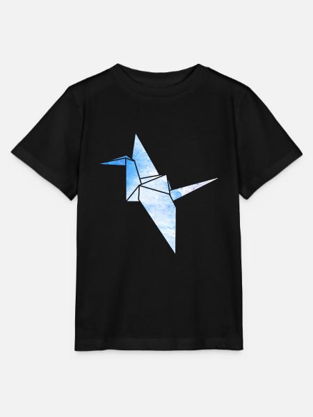 Kranich Origami - Stanley/Stella Kinder T-Shirt MINI CREATOR - Schwarz