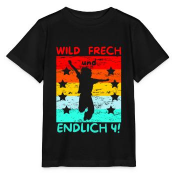 wild, frech und endlich 4 - Stanley/Stella Kinder T-Shirt MINI CREATOR  - Schwarz - Vorne - Mikhail (115cm)