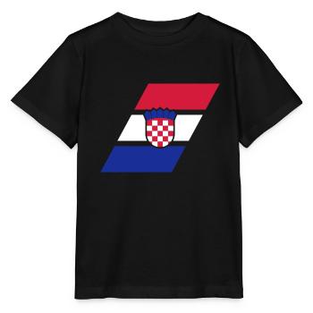 croatia stripe flag - Stanley/Stella Kinder T-Shirt MINI CREATOR  - Schwarz - Vorne - Mikhail (115cm)
