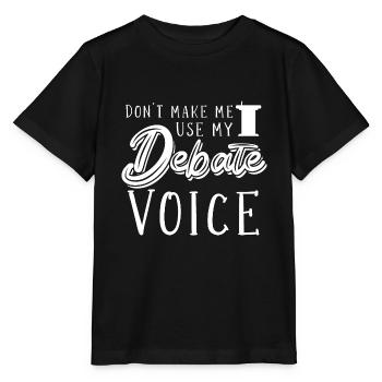 Débat Débat argumentation - T-shirt bio MINI CREATOR Stanley/Stella Enfant - noir - Devant - Mikhail (115cm)