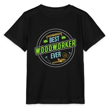 Bûcheron Bûcheron Tronçonneuse - T-shirt bio MINI CREATOR Stanley/Stella Enfant - noir - Devant - Mikhail (115cm)