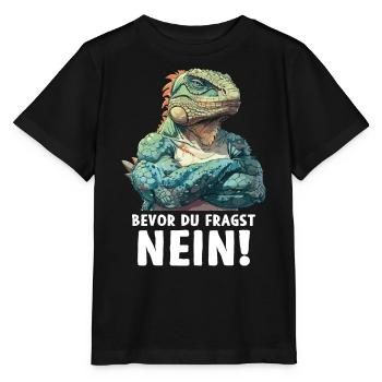 Reptiles Iguane Vert Avant Que Vous Ne Demandiez Non - T-shirt bio MINI CREATOR Stanley/Stella Enfant - noir - Devant - Mikhail (115cm)