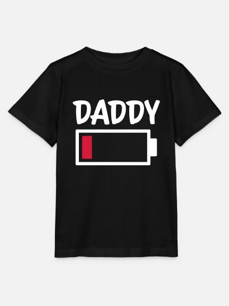 Daddy - Battery low - Stanley/Stella Kinder T-Shirt MINI CREATOR - Schwarz