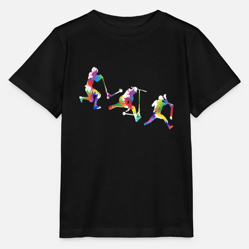 Scooter Stunt - Stanley/Stella Kinder T-Shirt MINI CREATOR  - Schwarz
