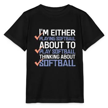 Softball - T-shirt bio MINI CREATOR Stanley/Stella Enfant - noir - Devant - Mikhail (115cm)