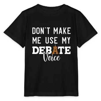 Débat Débat argumentation - T-shirt bio MINI CREATOR Stanley/Stella Enfant - noir - Devant - Mikhail (115cm)