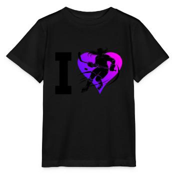 Eishockey Spieler Damen Eishockeyspieler - Stanley/Stella Kinder T-Shirt MINI CREATOR  - Schwarz - Vorne - Mikhail (115cm)