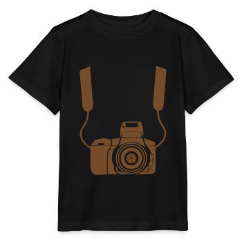 Hängende Kamera - Stanley/Stella Kinder T-Shirt MINI CREATOR  - Schwarz - Vorne - Mikhail (115cm)