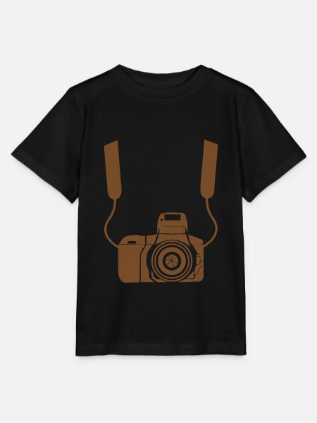 Hängende Kamera - Stanley/Stella Kinder T-Shirt MINI CREATOR  - Schwarz