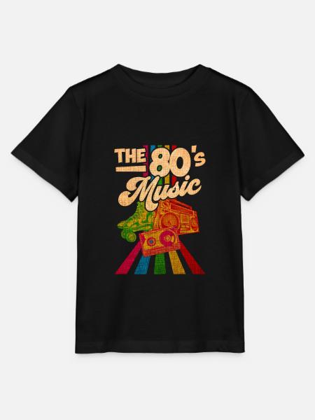 80er Jahre Lied - Stanley/Stella Kinder T-Shirt MINI CREATOR  - Schwarz