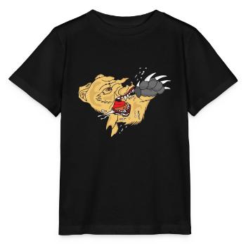 Grizzly ours - T-shirt bio MINI CREATOR Stanley/Stella Enfant - noir - Devant - Mikhail (115cm)