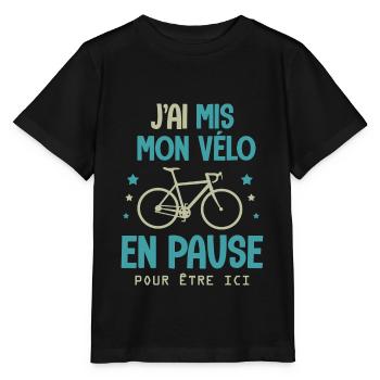 Cadeau vélo velo Humour velos sport cycliste - T-shirt bio MINI CREATOR Stanley/Stella Enfant - noir - Devant - Mikhail (115cm)