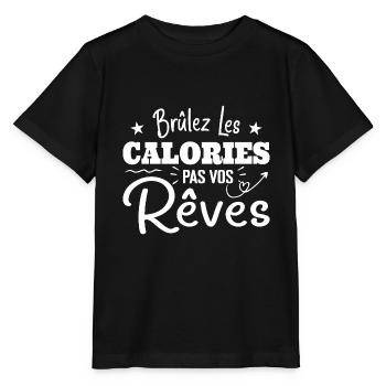 Brûlez Les Calories, Pas Vos Rêves - T-shirt bio MINI CREATOR Stanley/Stella Enfant - noir - Devant - Mikhail (115cm)