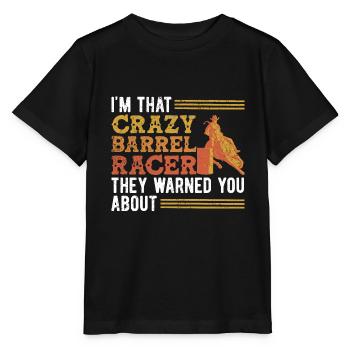 Barrel Racing - Stanley/Stella MINI CREATOR Kids’ T-Shirt - black - Front - Mikhail (115cm)