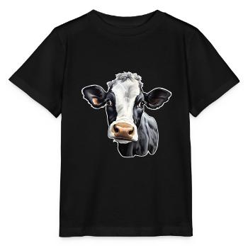 Tête de vache - T-shirt bio MINI CREATOR Stanley/Stella Enfant - noir - Devant - Mikhail (115cm)