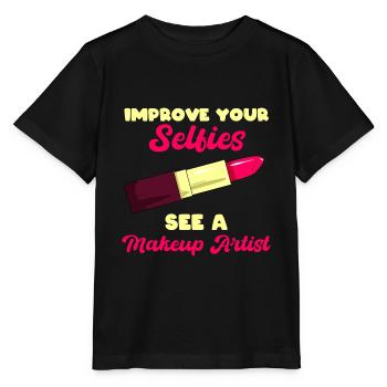 Lustiger Maskenbildner Kosmetiker - Stanley/Stella Kinder T-Shirt MINI CREATOR  - Schwarz - Vorne - Mikhail (115cm)