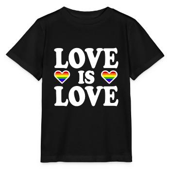 Love is love - T-shirt bio MINI CREATOR Stanley/Stella Enfant - noir - Devant - Mikhail (115cm)