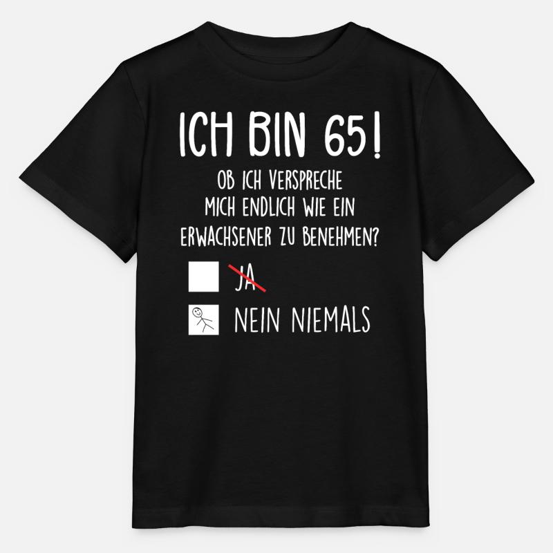 Ich Bin 65! - 65. Geburtstag 65 - Stanley/Stella Kinder T-Shirt MINI CREATOR  - Schwarz