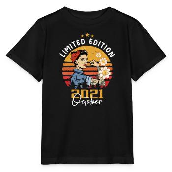 Né en octobre 2021 | Octobre 2021 - T-shirt bio MINI CREATOR Stanley/Stella Enfant - noir - Devant - Mikhail (115cm)