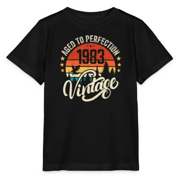 1983 Vintage - Geburtstagsgeschenk 1983 Retro 1983 - Stanley/Stella Kinder T-Shirt MINI CREATOR  - Schwarz - Vorne - Mikhail (115cm)