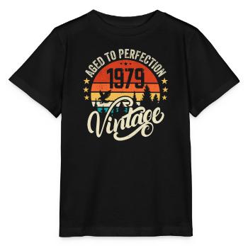 1979 Vintage - Geburtstagsgeschenk 1979 Retro 1979 - Stanley/Stella Kinder T-Shirt MINI CREATOR  - Schwarz - Vorne - Mikhail (115cm)
