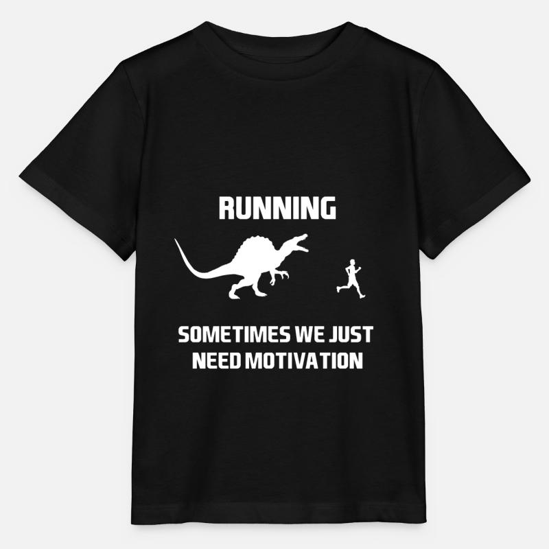 Courir Motivation Dinosaure Running Run - T-shirt bio MINI CREATOR Stanley/Stella Enfant - noir
