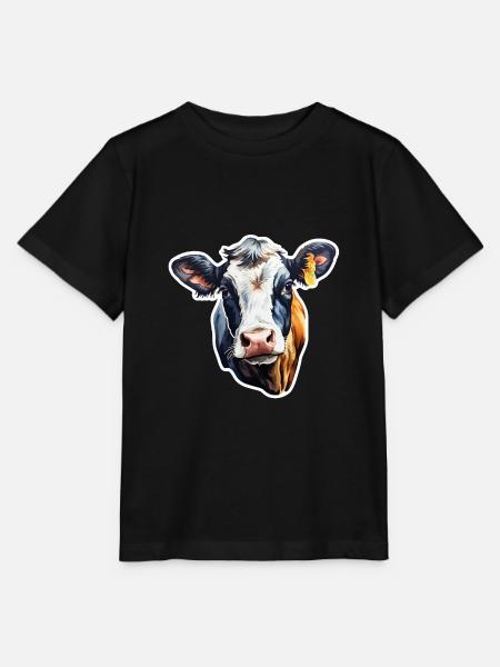 Kuh Milchkuh Holstein - Stanley/Stella Kinder T-Shirt MINI CREATOR - Schwarz