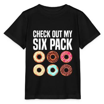 Six pack de beignets - T-shirt bio MINI CREATOR Stanley/Stella Enfant - noir - Devant - Mikhail (115cm)