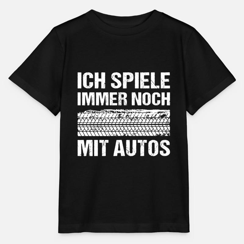 Ich spiele immer noch mit Autos - Stanley/Stella Kinder T-Shirt MINI CREATOR  - Schwarz