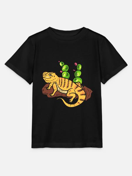 Bärtige Drachen Eidechse Tierwissenschaftler - Stanley/Stella Kinder T-Shirt MINI CREATOR  - Schwarz