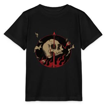 Totenkopf - Stanley/Stella Kinder T-Shirt MINI CREATOR  - Schwarz - Vorne - Mikhail (115cm)