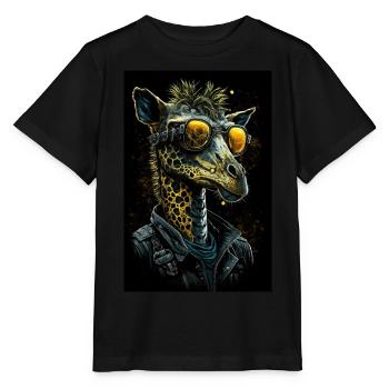 Cool Punk Giraffe - Stanley/Stella MINI CREATOR Kids’ T-Shirt - black - Front - Mikhail (115cm)