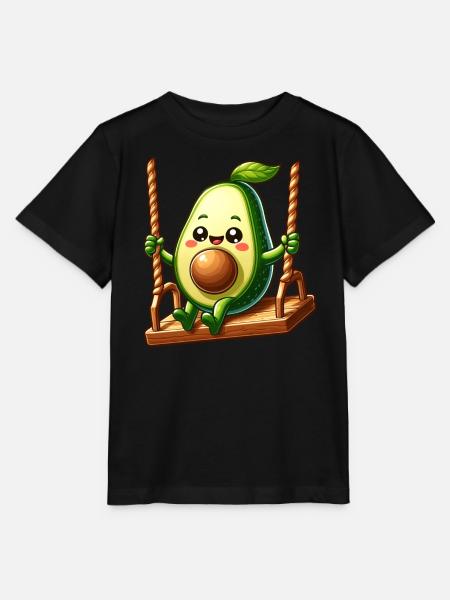 Avocado auf der Schaukel - Stanley/Stella Kinder T-Shirt MINI CREATOR - Schwarz