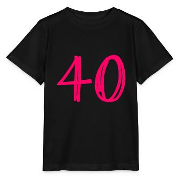 40 JAHRE. 40-jähriges Jubiläum. GEBURTSTAG 40 JAHRE. 40 - Stanley/Stella Kinder T-Shirt MINI CREATOR  - Schwarz - Vorne - Mikhail (115cm)