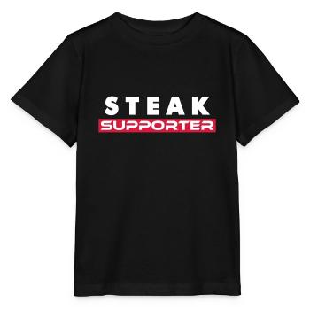 Steak Fan - T-shirt bio MINI CREATOR Stanley/Stella Enfant - noir - Devant - Mikhail (115cm)