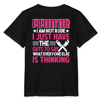 Pipefitter Pipefitter I Am Not Rude - Stanley/Stella MINI CREATOR Kids’ T-Shirt - black - Front - Mikhail (115cm)