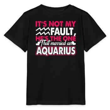 Aquarius Married A Aquarius Horoscope - Stanley/Stella MINI CREATOR Kids’ T-Shirt - black - Front - Mikhail (115cm)