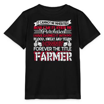 Farmer Forever The Title Farmer - Stanley/Stella MINI CREATOR Kids’ T-Shirt - black - Front - Mikhail (115cm)