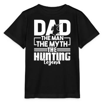 Hunting Dad The Myth The Hunting Legend - Stanley/Stella MINI CREATOR Kids’ T-Shirt - black - Front - Mikhail (115cm)