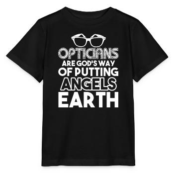 Optician Opticians Angels On Earth - Stanley/Stella MINI CREATOR Kids’ T-Shirt - black - Front - Mikhail (115cm)