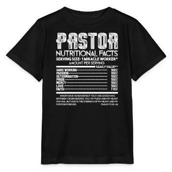 Pastor Pastor Nutritional Facts - Stanley/Stella MINI CREATOR Kids’ T-Shirt - black - Front - Mikhail (115cm)