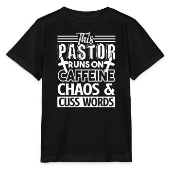 Pastor Pastor Runs On Caffeine - Stanley/Stella MINI CREATOR Kids’ T-Shirt - black - Front - Mikhail (115cm)